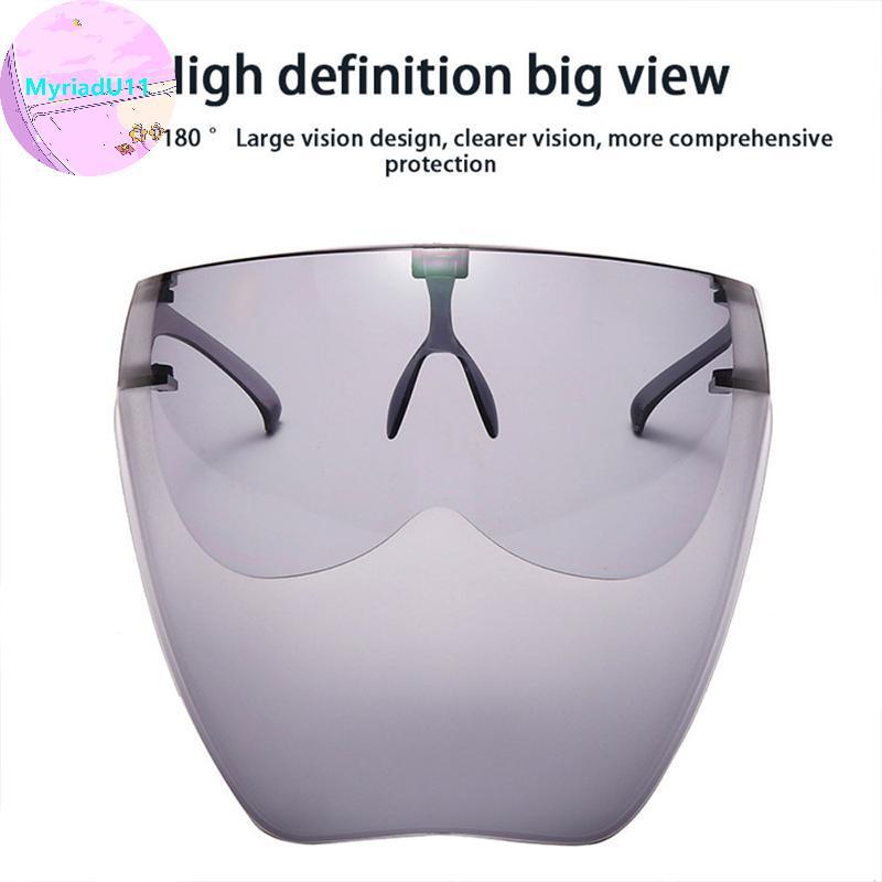 MyriadU HD Transparent Face Shield Cover Baffle Block ป้องกันหยดกันฝุ่นสําหรับโรงงานและการประชุมเชิงปฏิบัติการ TH