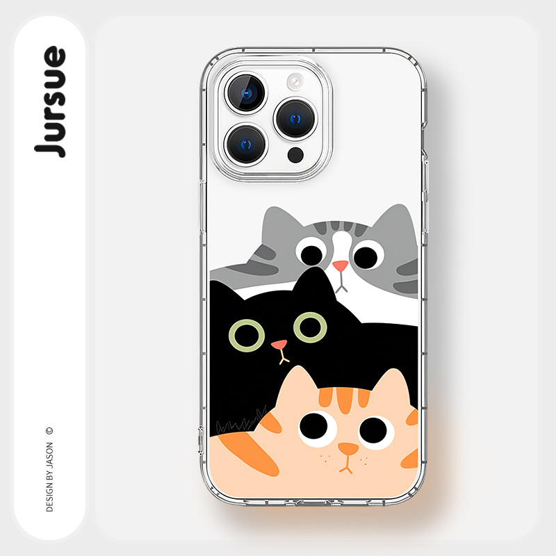 JURSUE เคสไอโฟน เคสนุ่มกันกระแทกมีสไตล์ตลกการ์ตูน สไตล์ศิลปะ เคสโทรศัพท์ for iPhone 17 Air 16 15 14 13 12 11 Pro Max SE 2020 X XR XS 8 7 Plus พลัส MZ50593