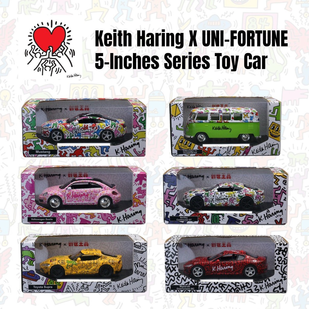 [โมเดลรถยนต์] Keith Haring Keith Haring Keith Haring Street Wear Linkage 1: 36 โมเดลรถของเล่นโลหะผสม