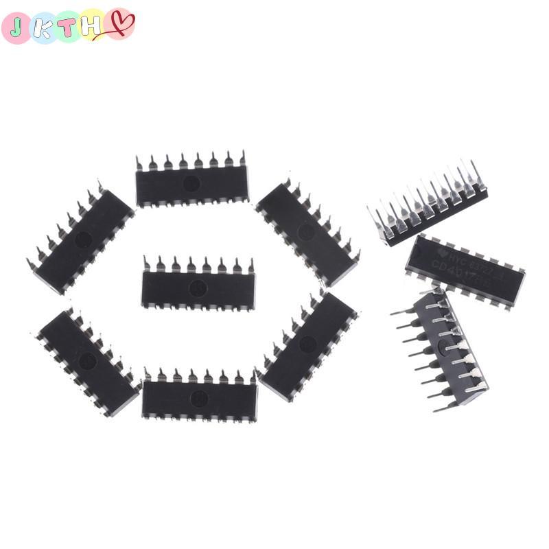 JKTH 10PCS CD4017BE 4017 CD4017 Decade Counter Divider IC JKK