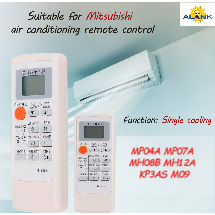 Remote รีโมทแอร์ Mitsubishi รีโมท (เหมาะสำหรับ แยกแอร์ ) MP04A MP07A MH08B MH12A KP3AS M09