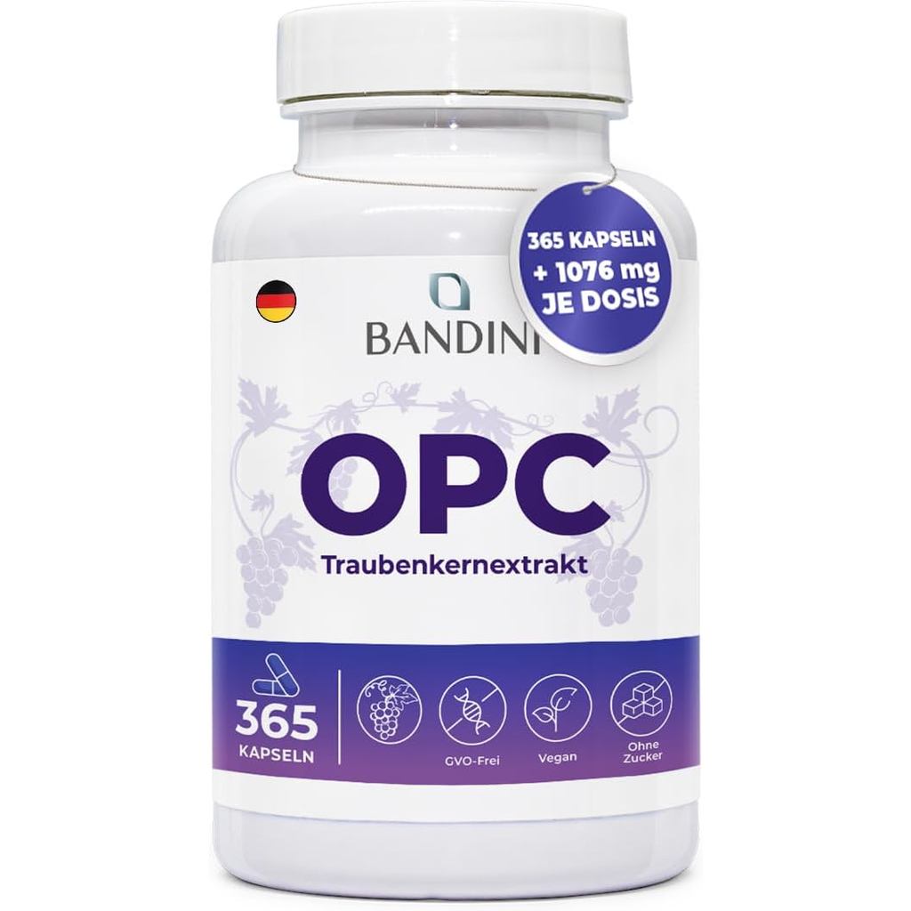 เบนไดนี่ OPC สารสกัดเมล็ดองุ่น 365 แคปซูล พันธุ์องุ่นอิตาลี ให้วิตามินและ OPC+