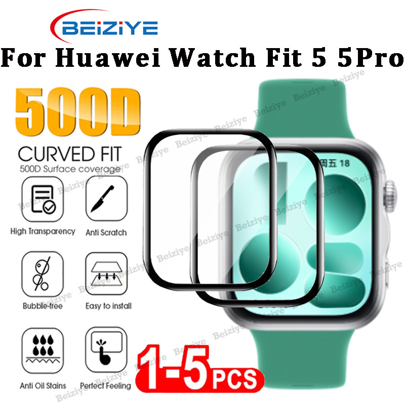 3D Full Coverageฟิล์มสําหรับHuawei Watch Fit 5 นาฬิกาฟิล์มสําหรับHuawei Watch Fit 5 Proป้องกันหน้าจอฟิล์ม