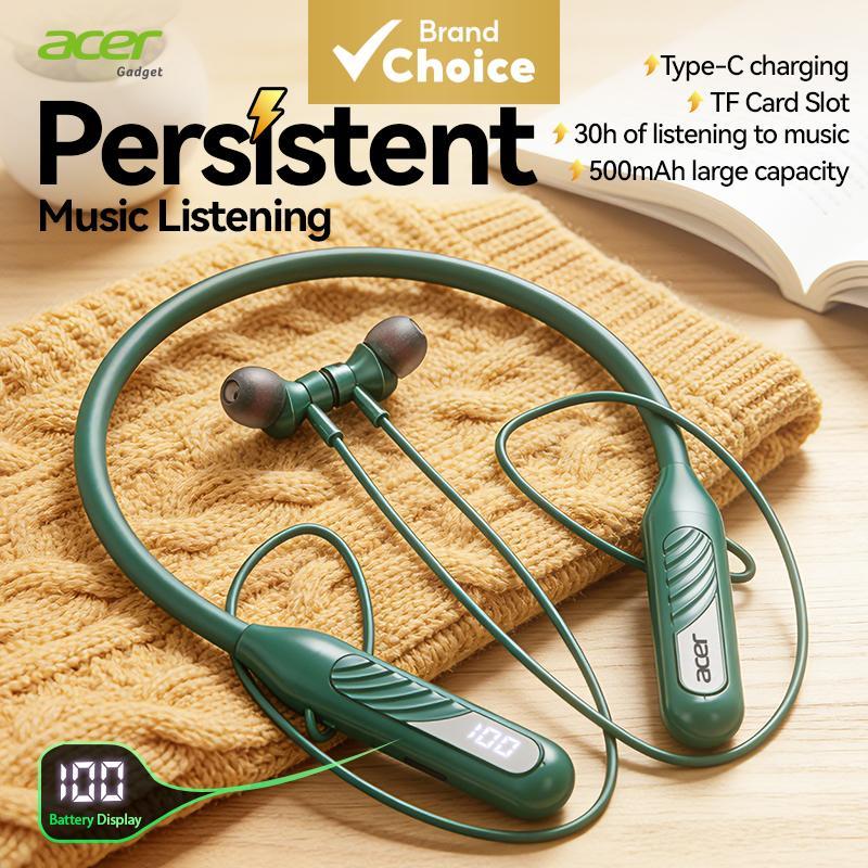 หูฟังบลูทูธไร้สายแบบคล้องคอ Acer OHR635 บลูทูธ 5.4 ตัดเสียงรบกวน HD กันน้ํา เสียงสเตอริโอ HiFi สําหรับออกกําลังกาย วิ่ง แบตเตอรี่ใช้งานได้นาน