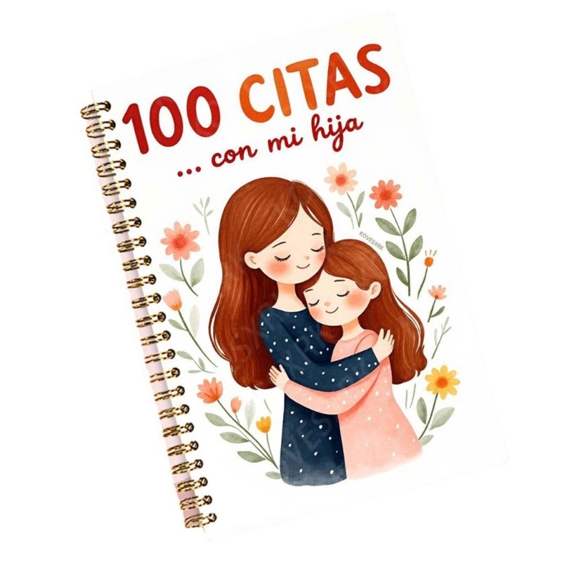 EV สเปนแม่ลูกสาวสมุดภาพ 100 วันที่สําหรับบันทึกประจําวัน