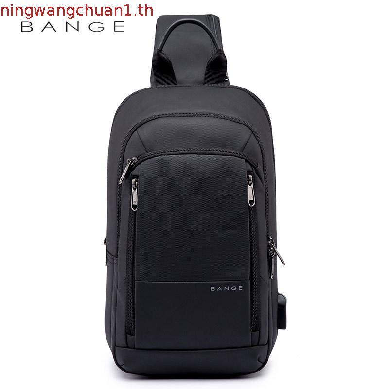 กระเป๋าสะพายข้างความจุขนาดใหญ่ /BANGE กระเป๋าคาดหน้าอกกันน้ํา /Sling Bag /Commuter Bag /Porch bag