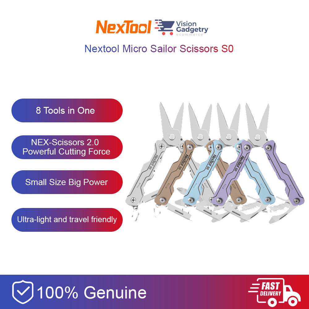 Nextool Micro Sailor กรรไกร S0 8in1 มัลติฟังก์ชั่น Toolkit Camping กลางแจ้ง NE20417