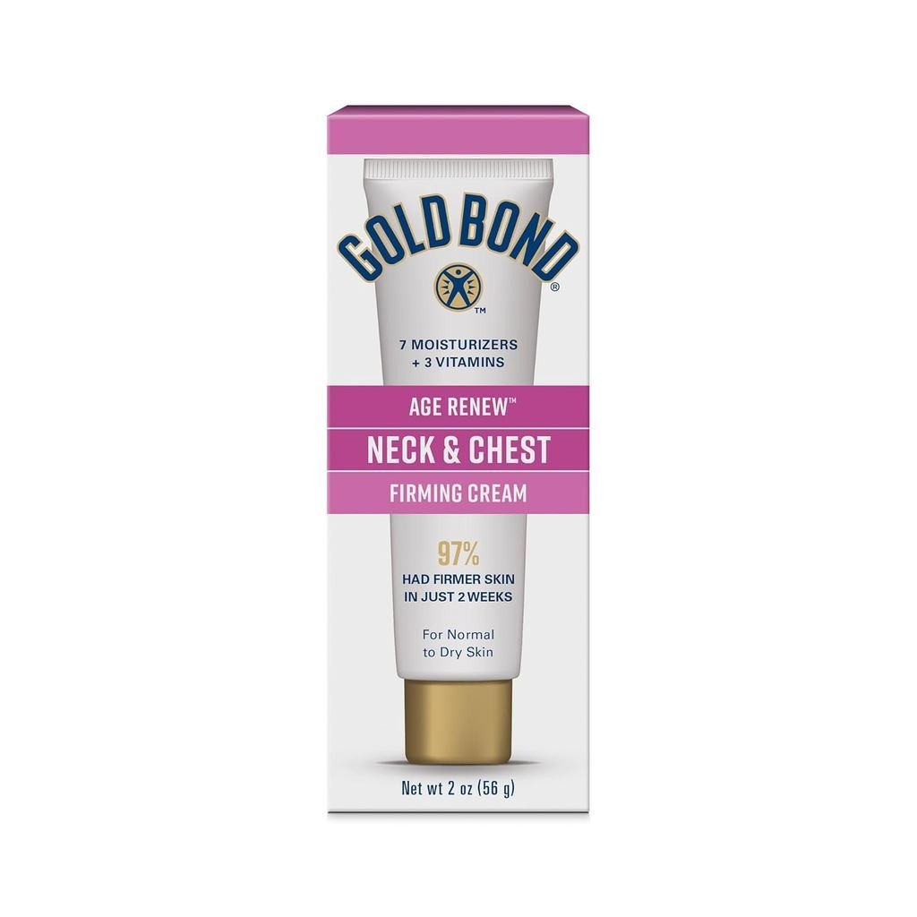 Gold Bond Age Renew Neck & Chest Firming Age Renew Cream, 2 ออนซ์, ครีมกระชับผิวที่ผ่านการรับรองทางค