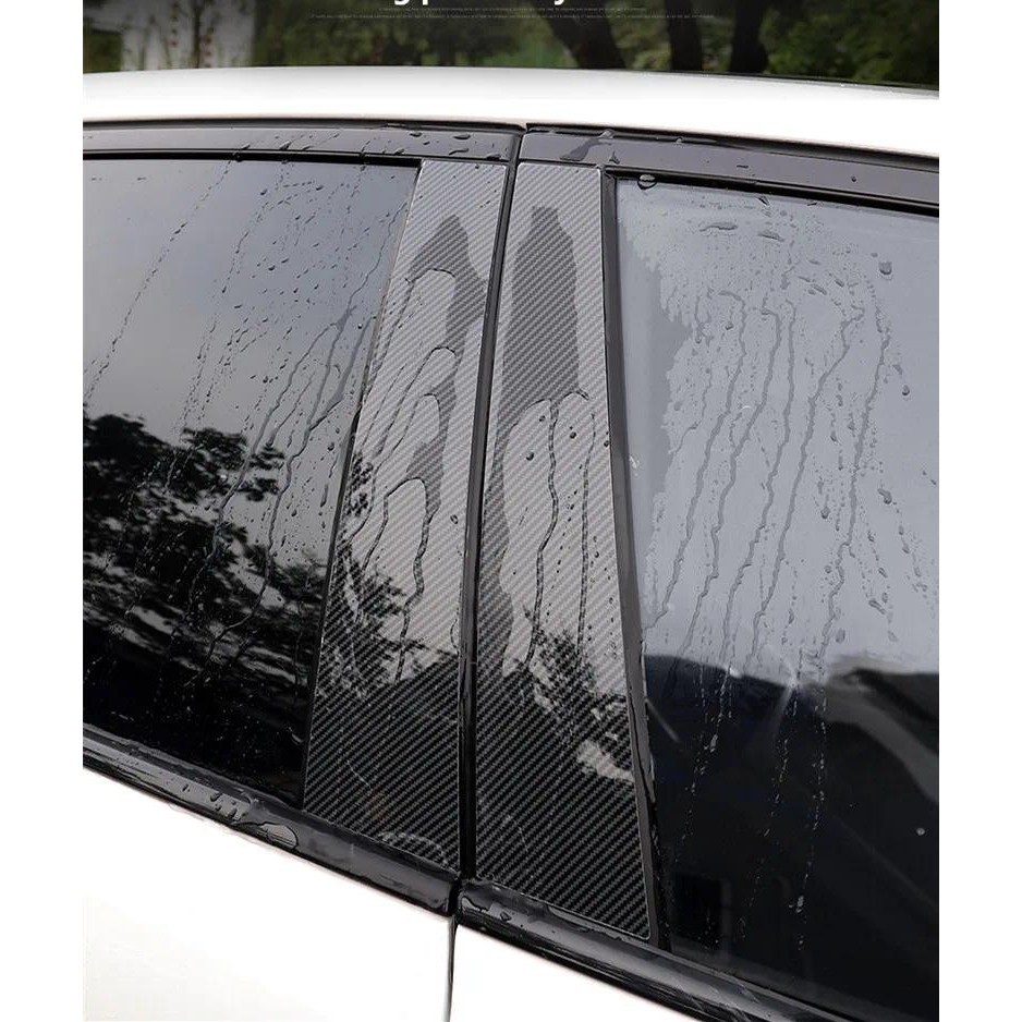 เหมาะสําหรับ 2024 Lincoln MKZ LS Mark LT Narigator ดัดแปลงหน้าต่างพิเศษ trim PC bright สีดําคาร์บอนไ