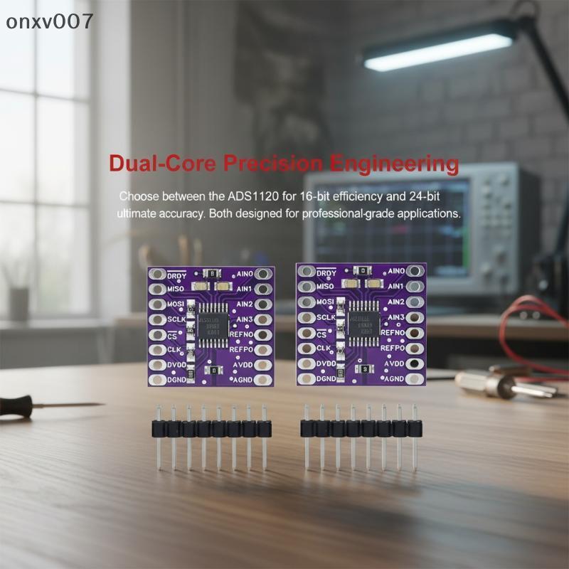 [onxv007] ADS1120 ADS1220 16Bit 24Bit ADC Converter โมดูลช่วงการใช้งานกว้างสําหรับห้องปฏิบัติการที่บ