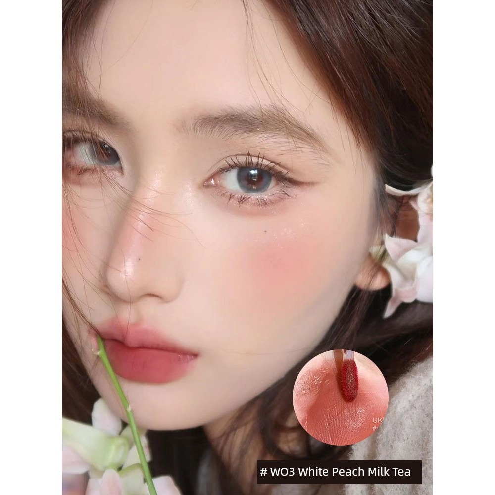 ลิปทินท์ น้ำตาลกรวด UKISS w03 Matte Non-Stick Cup Mirror Lip Glaze