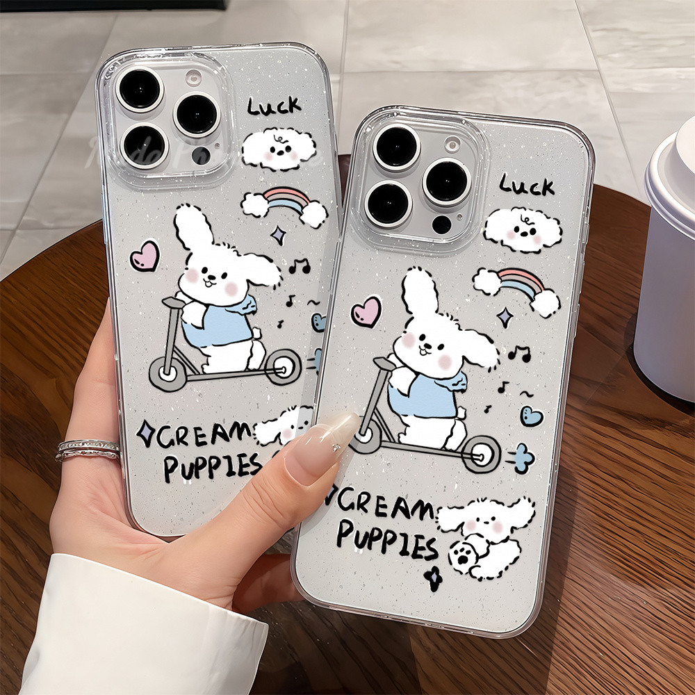 ✨puppy✨case for oppo เคสโปร่งใสสำหรับOPPO A3X A57E A76 A5 A9 A38 A15 A94 RENO5F F19PRO A92 A58 Realm