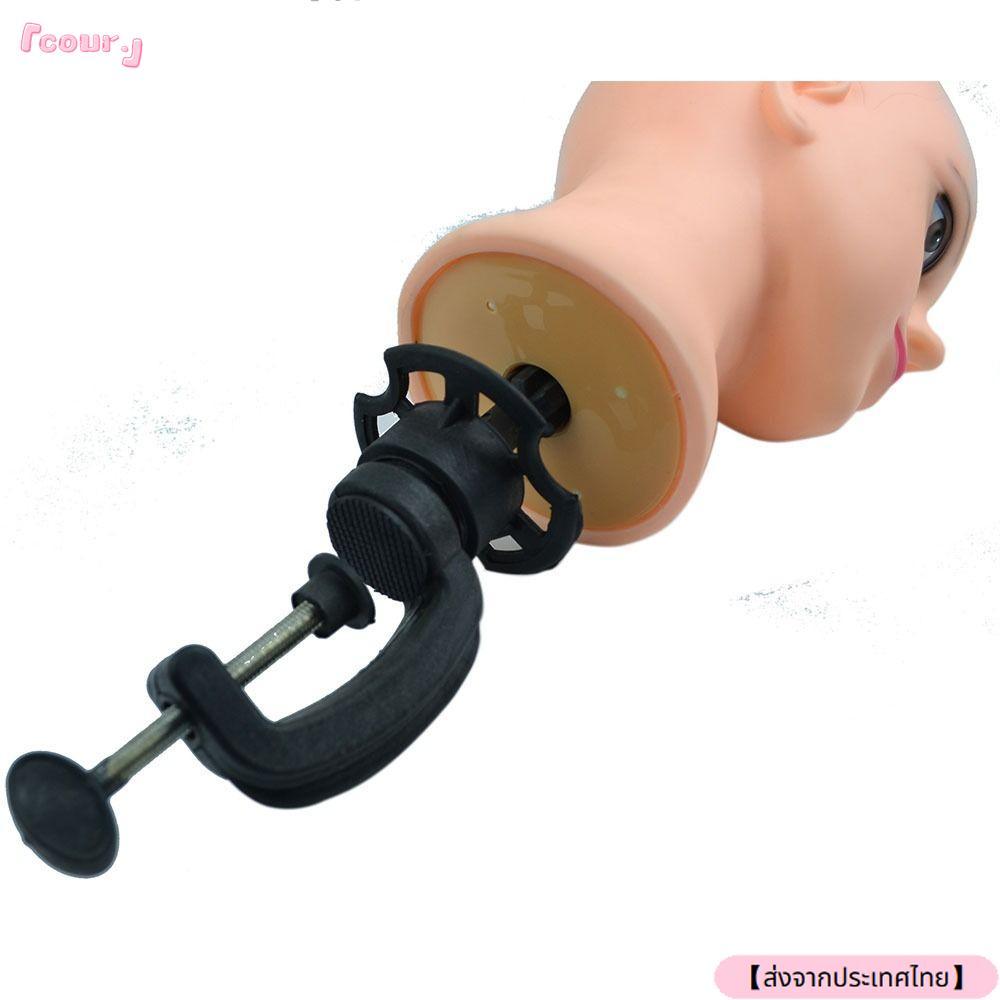 ฐานยึดโต๊ะสำหรับของตกแต่งwig stand สไตล์ดำ