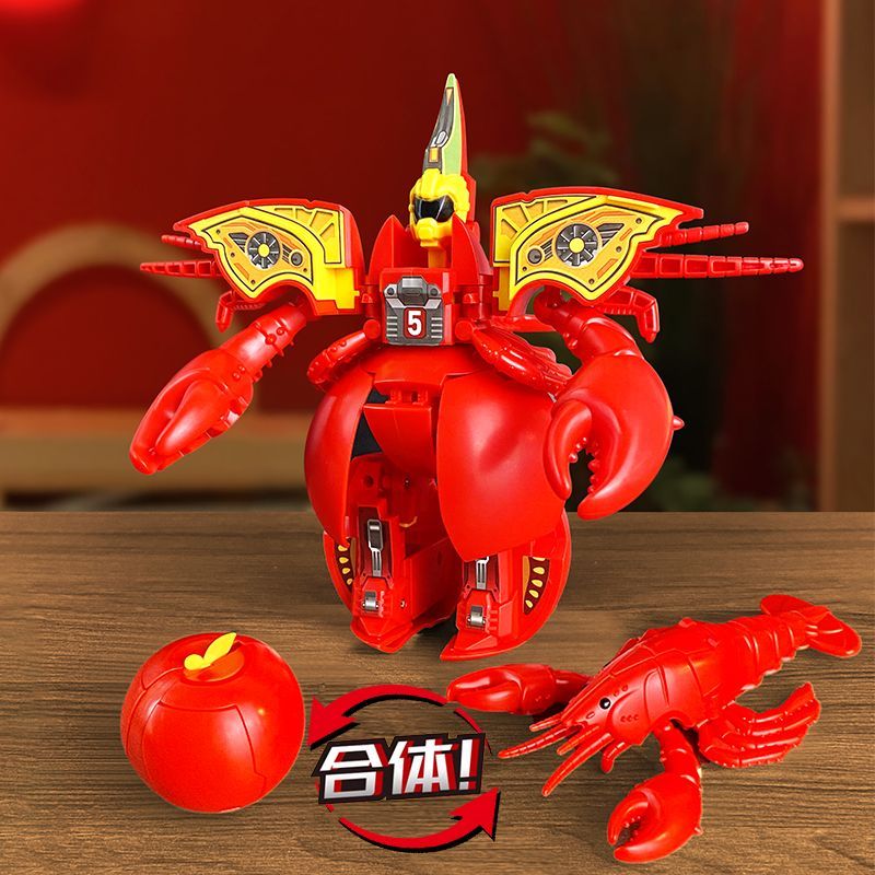 Apple Lobster Fit Magnetic Transforming Robot Children Combine Toy Boy Educational King Kong 3 Years
