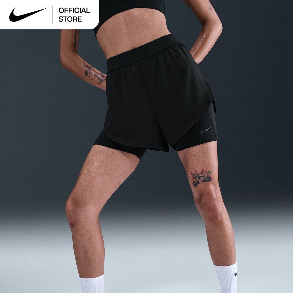 Nike Women's Universa 2-in-1 5" Shorts - Black [HJ2262-010]