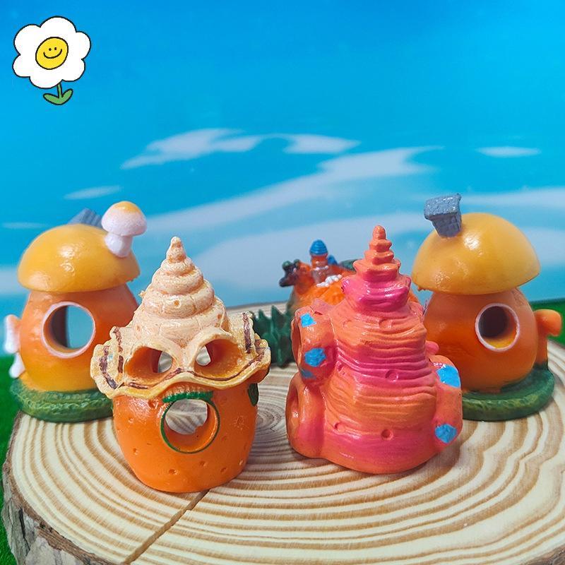 {}เหมาๆ} เห็ด Conch House Shelter Aquarium ภูมิทัศน์ตกแต่งถังปลาตกแต่งเครื่องประดับถังปลากุ้ง Hiding Shelter {COD}