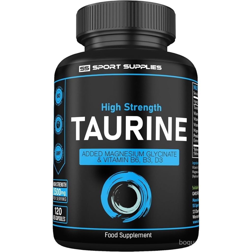 Taurine 1500 มก. แคปซูลต่อเสิร์ฟเพิ่ม Magnesium Glycinate B6 B3 และ D3120 Taurine แคปซูล (2 แคปซูลต่