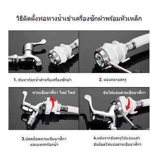 【รุ่นสากล】1-15ม ท่อน้ำเข้าเครื่องซักผ้า สายน้ำเข้า สายน้ำดี เครื่องซักผ้า ยาว ใช้งานได้กับเครื่องซักผ้าทุกรุ่น