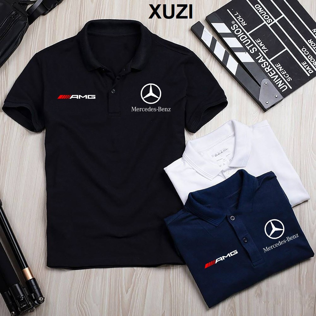 เสื้อโปโล Mercedes Benz Polo Shirt, High Quality Turn Signal Collar T-Shirt. Smooth Hemp Cotton Fabric Elegant S-3XL