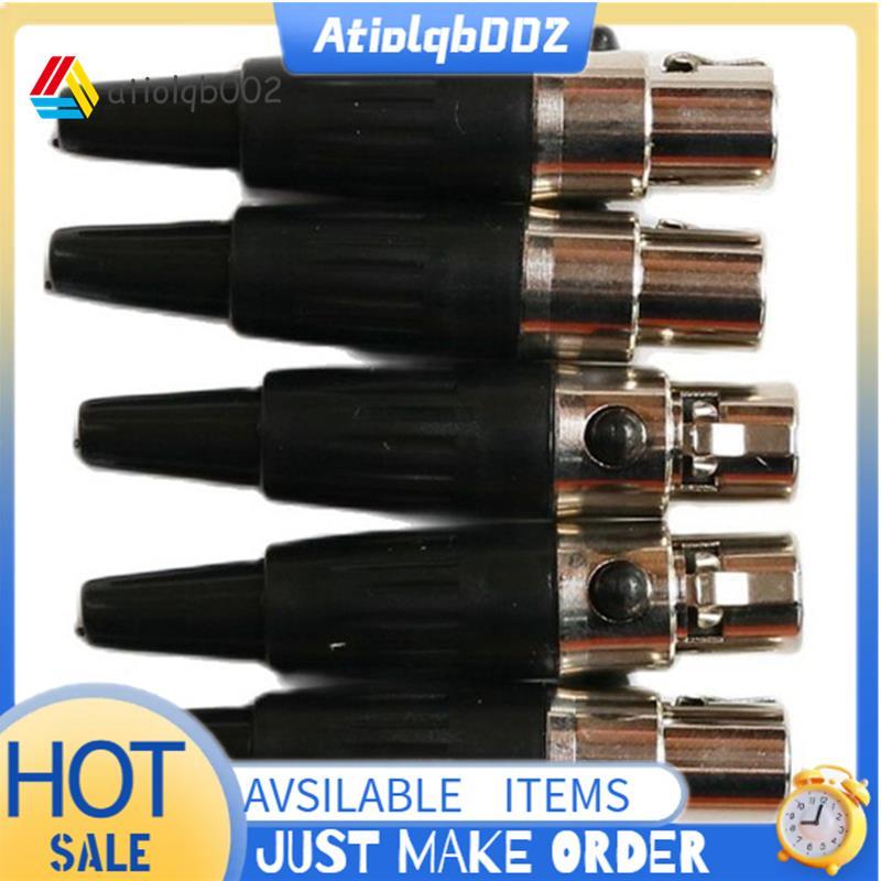 สําหรับ EV ไมโครโฟนเข้ากันได้ 5 ชิ้น TA4F Mini 4Pin XLR Connector Kit- DIY เชื่อมอะไหล่รวม