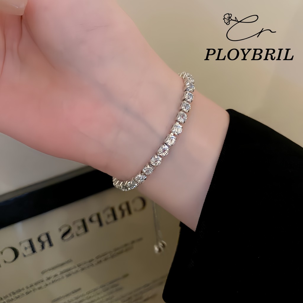 PLOYBRIL สร้อยข้อมือ ประดับเพทาย หรูหรา ระดับไฮเอนด์ เข้ากับทุกการแต่งกาย สไตล์เกาหลี S036