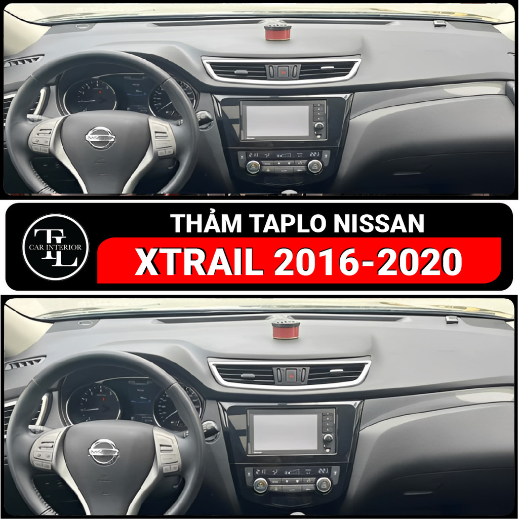 NISSAN XTRAIL 2016 - 2020 พรมแดชบอร์ด หนังแกะ กํามะหยี่ หนังคาร์บอน หนังไฟเบอร์คุณภาพสูง TL Auto