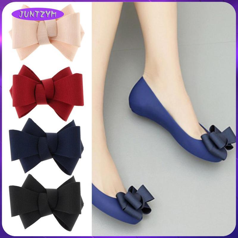 [juntzym] 1x Simple Bowknot Shoe Charm รองเท้าเจ้าสาวแบบถอดได้รองเท้า Charm อุปกรณ์เสริม
