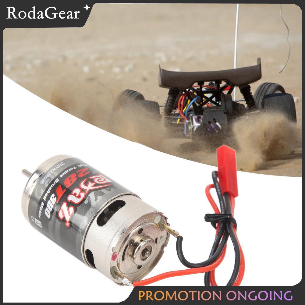 RodaGear RC แปรงมอเตอร์ 390 สแตนเลสสตีลเสียงรบกวนต่ำ Universal 28T ไฟฟ้าสำหรับ 1/16 1/18 รถยนต์เรือป