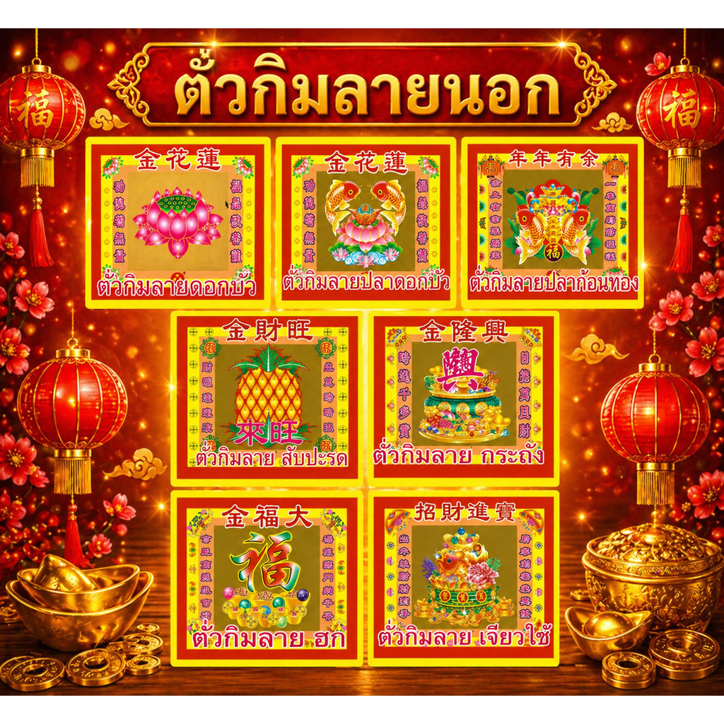 ✨️ตั่วกิม ลายนอก✨️ กระดาษไหว้เจ้า สามารถพับเป็นบัวกระทง หรือ พับเป็นรูปแบบสวยๆได้ (ห่อ/280แผ่น)