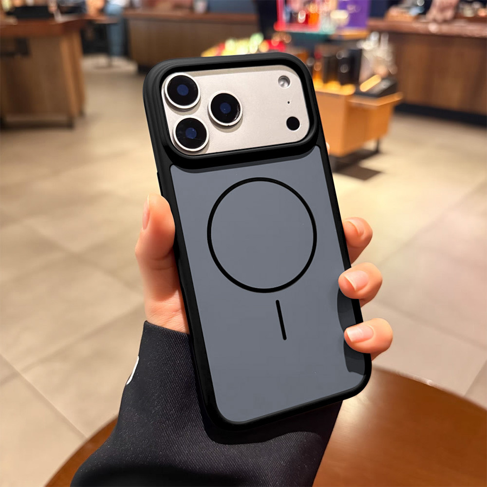 หรูหราแม่เหล็ก 2-in-1 Matte เคสโทรศัพท์สําหรับ iPhone 11 12 13 14 15 16 17 Pro Max Plus Candy สองสีกรณีกันชนฝาครอบ