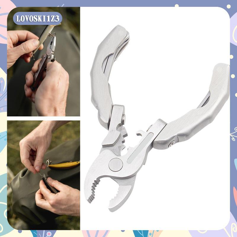 [lovoski1z3] เครื่องมือพับมัลติฟังก์ชั่นสแตนเลส Multitool คีม Mini Survival Gadget สําหรับตั้งแคมป์เ