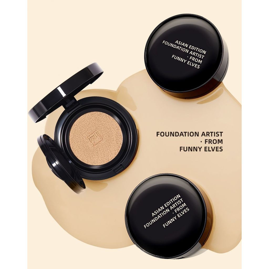 TQ~Funny Elves Square single-layer air cushion replacement core10g Oil-control concealer, long-lasti