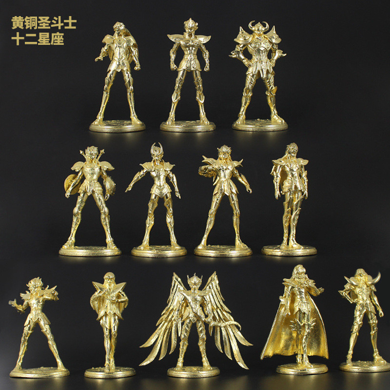 Gilt-Plated Twelve Constellation Soldier Model Figure Board Game Metal Little Soldier Boy Gift 5.1