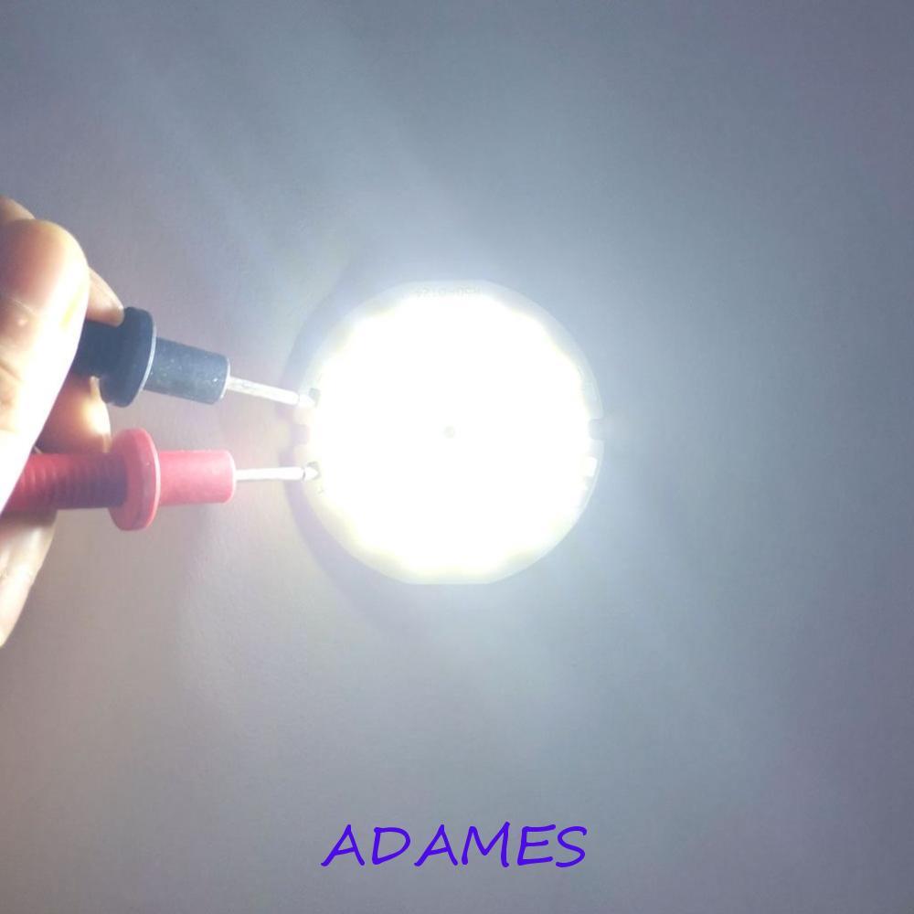 ADAMES COB ชิป DC 3V 4V 50 มม. Dia Circular LED DIY โคมไฟรอบแหวนคู่ COB COB แสง