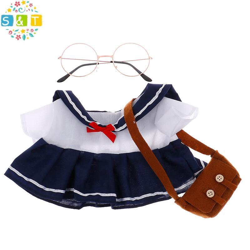 [S&T] 1PC Doll Clothes Dress Glasses Bags for 30cm Du Plush Dolls Accessories {th}