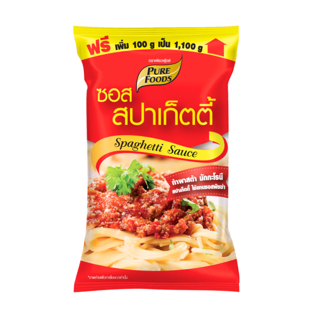 ซอสสปาเก็ตตี้ สำเร็จรูป 1000 กรัม spakettisauce สปาเก็ตตี้ซอส ซอสสปาเก็ตตี้สำเร็จรูป ตรา เพียวฟู้ดส์
