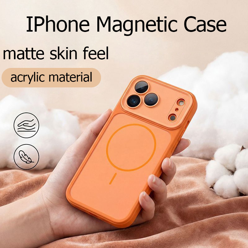 เคส magnetic สำหรับ iPhone case อะครีลิค เคสกันกระแทก 17 Pro Max 16 15 plus For iPhone 16 15 14 13 12 11 เคสสำหรับไอโฟน