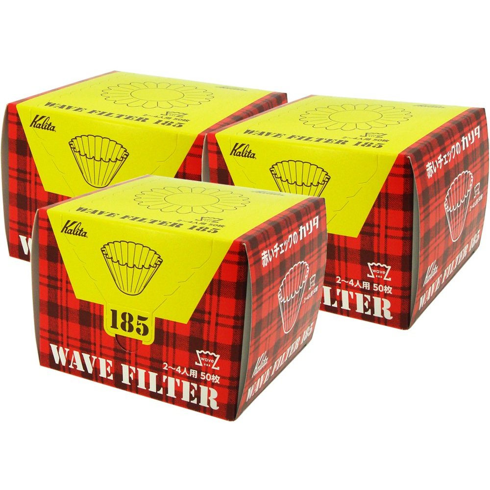 Kalita – Wave coffee paper filters that bring out the flavor, for 2–4 people, KWF-185, 150 sheets (5