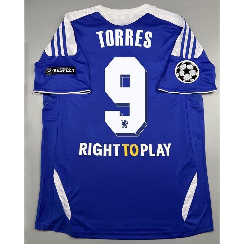 Home Football Shirt, Retro Chelsea Style, 2011-12 Season, League Champions Sleeve, 8 LAMPARD, 9 TORR