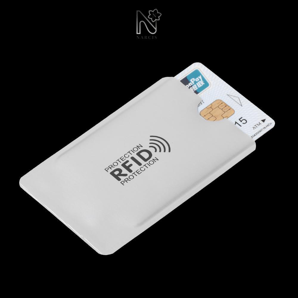 NARCIS 10 ชิ้นการ์ดแขนป้องกันป้องกันการโจรกรรม RFID Blocking Shield Anti Rfid กระเป๋าสตางค์