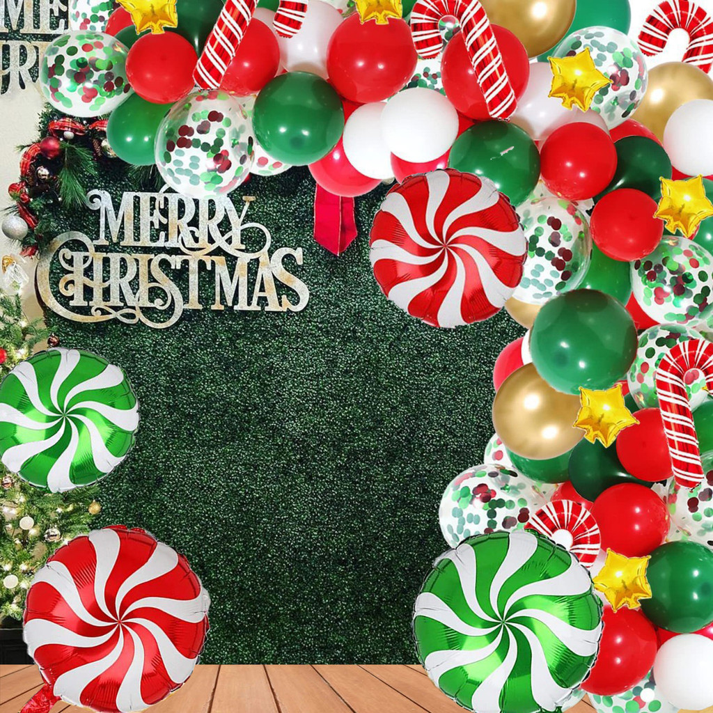 109Christmas Party Balloon Garland Set Balloon Chain Package Windmill Candy Latex Party Decoration