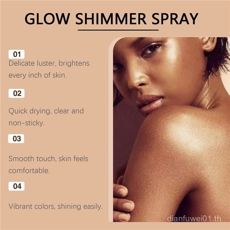 ZEPHOCO Shining Body Glitter Spray Natural Glitter Non-Sticky Body Shimmer Spray