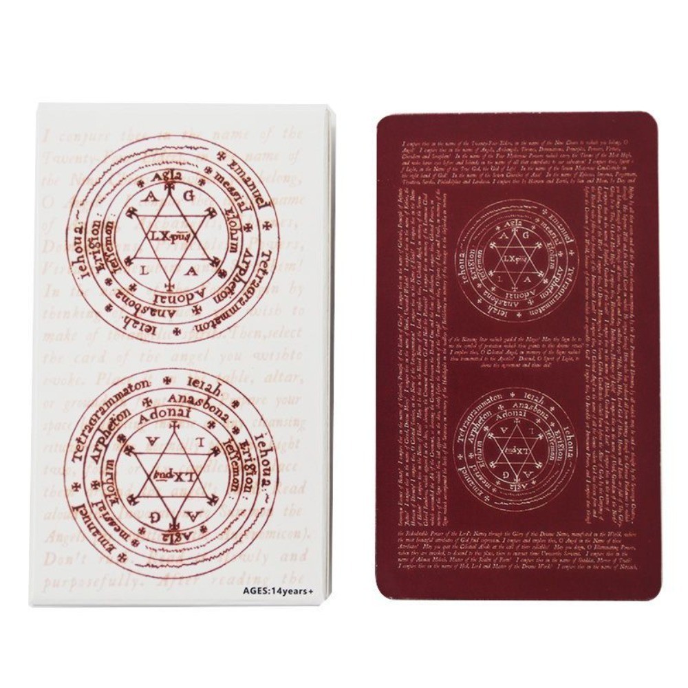 Angel-Evoking Tarot Deck - 78 การ์ดคําแนะนําของเทพพร้อม Angelic Sigils & ชื่อ - 72 Kabbalistic Angel