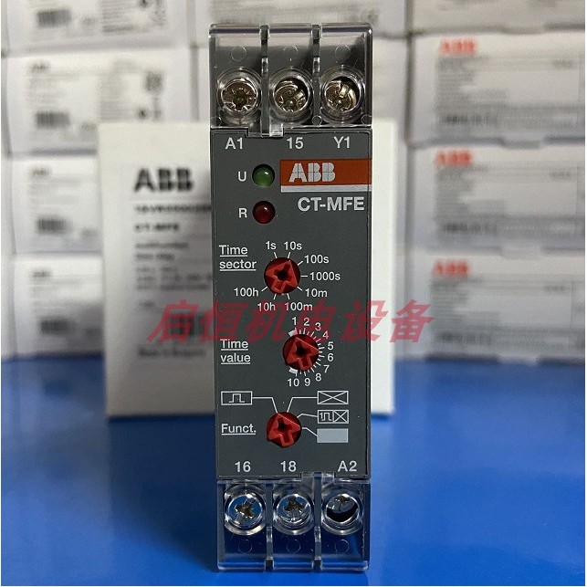 ABB Electronic Time Relay CT-MFE, 1 c/o, 0.05 s-100h, 24-240VAC/