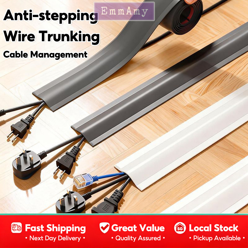 SG PVC Cable Organizer Wire คอนซีลเลอร์ Management Self-Adhesive สายไฟซ่อนสําหรับ Home Office โต๊ะชั