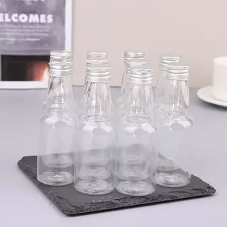 [yingrans] 10 ชิ้น 50 มิลลิลิตร Mini Clear PET รีฟิลขวดไวน์ขนาดเล็กสําหรับงานแต่งงานขวดเหล้าพร้อมฝาปิดสกรูป้องกันการรั่ว TH