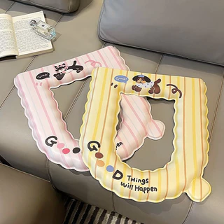 🆔888 แผ่นรองนั่งชักโครก ฝารองนั่งชักโครก รูปตัวU เบาะรองนั่งชักโครก🚽ลายการ์ตูน🧸