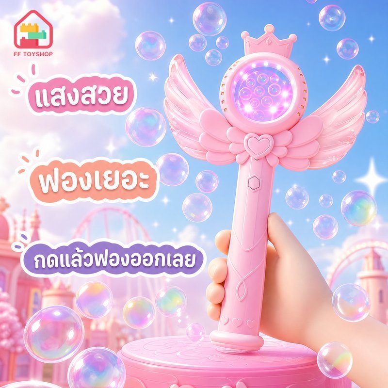 COD ปืนเป่าฟอง พร้อมเอฟเฟกต์แสง เป่าฟองเยอะมาก อัตโนมัติที่มีปีกเครื่องทําฟองสบู่ไฟฟ้า พ่นฟองอัตโนมัต ของเล่นเด็ก