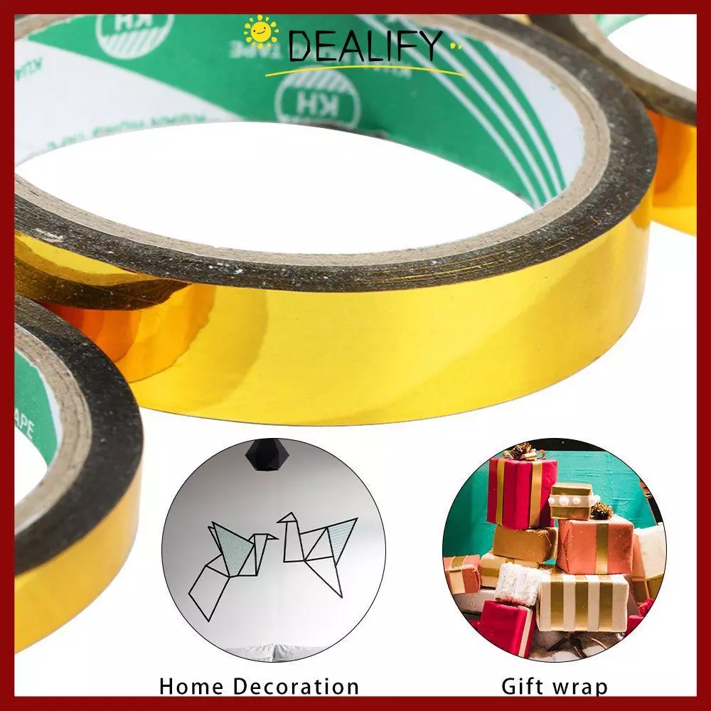 จัดส่งจากประเทศไทยDEALIFY Golden Tape 25m,50m DIY สําหรับตกแต่งเลเซอร์