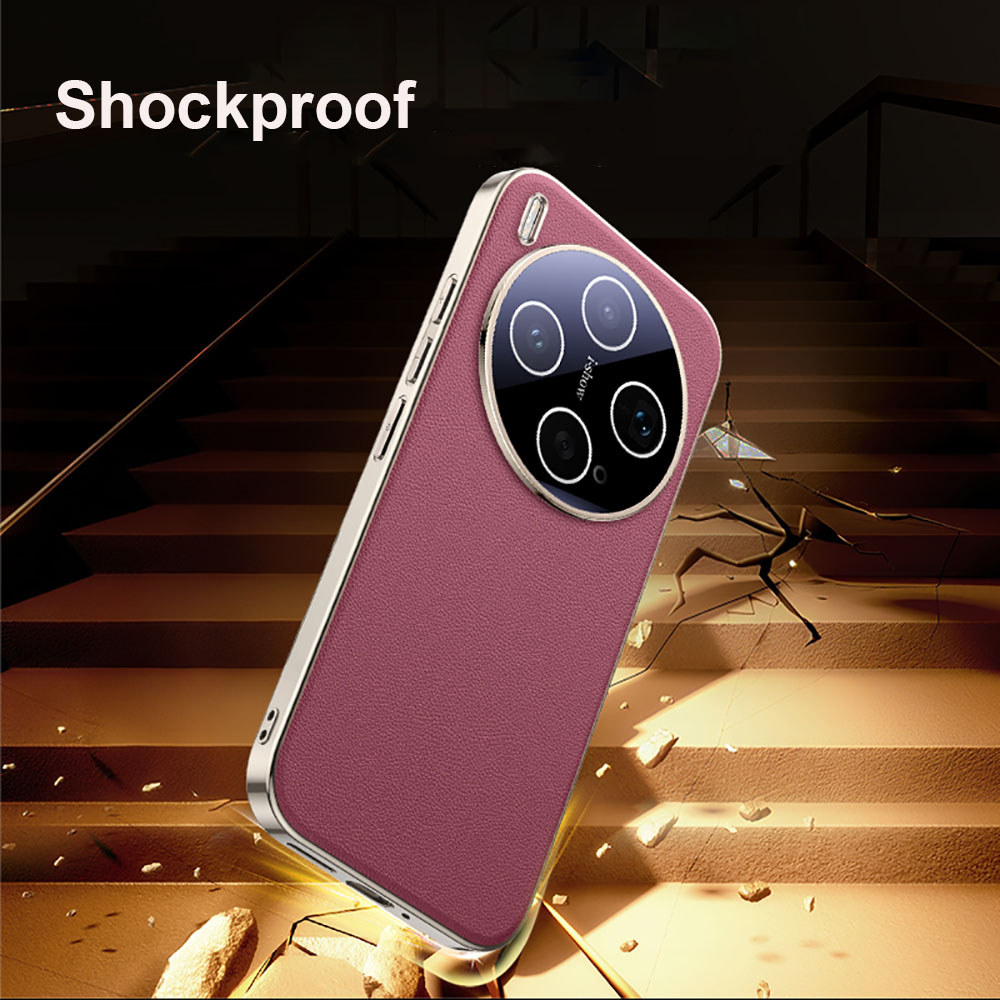 เคสด้านหลังหนัง PU หรูหราบางพิเศษสําหรับ Vivo X300 Ultra X300S